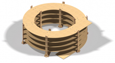 H0 Märklin Roco Line  R5/R6 2-gleisig 542,8/604,4mm - Lasercut -